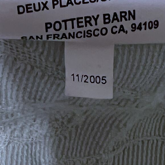 Pottery Barn Full/Queen Coverlet + 2 Euro Shams Blue Floral Matelassé Portugal - Picture 6 of 7